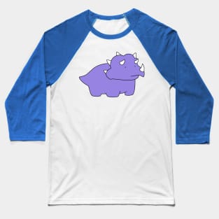 Purple Triceratops Baseball T-Shirt